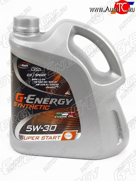 Масло моторное синтетическое G-Energy Synthetic Super Start 5W-30 SNCF, C3 4л 253142400