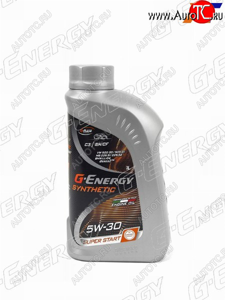 Масло моторное синтетическое G-Energy Synthetic Super Start 5W-30 SNCF, C3 1л 253142399