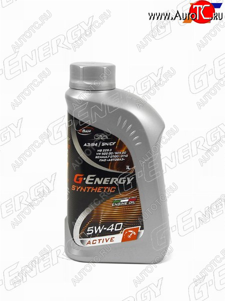 Масло моторное синтетическое G-Energy Synthetic Active 5W-40 SNCF, A3B4 1л 253142409