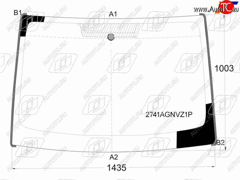 Стекло лобовое (Молдинг) Citroen Berlingo 08-22  Peugeot Partner 08-22  Partner Tepee 08-18 2741AGNVZ1P