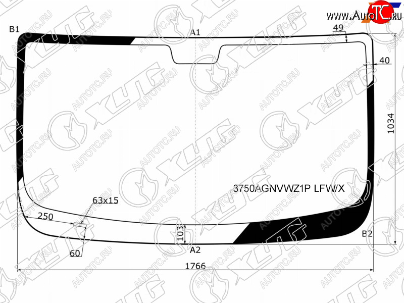 Стекло лобовое Peugeot Boxer 06-  Citroen Jumper 06-  Fiat Ducato 06- 3750AGNVWZ1P LFW/X