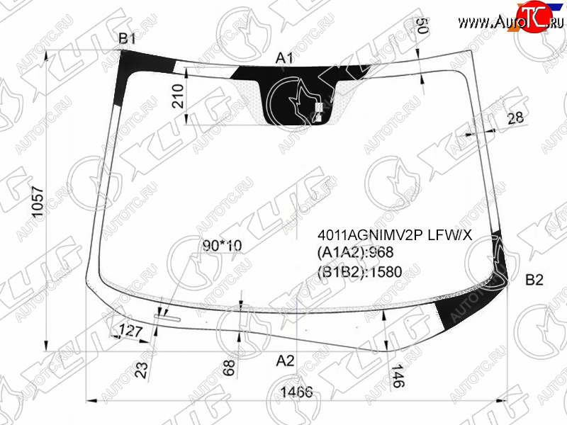 Стекло лобовое (Датчик дождя) Honda CR-V 11-18 4011AGNIMV2P LFW/X