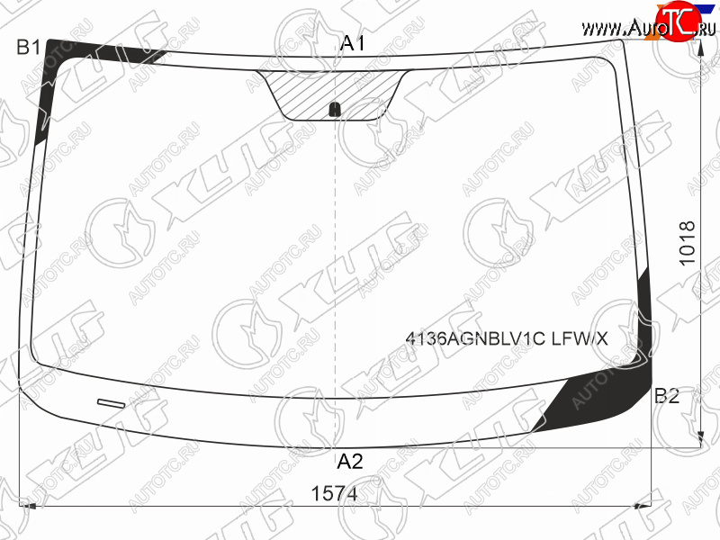 Стекло лобовое (Электрохромное зеркало) Hyundai Grand Starex 17-22  H1 07-22  Starex 07-17 4136AGNBLV1C LFW/X