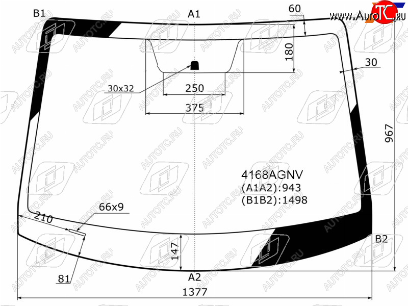 Стекло лобовое Hyundai Solaris 17-  Accent 17-22  Solaris HS 24- 4166AGNV