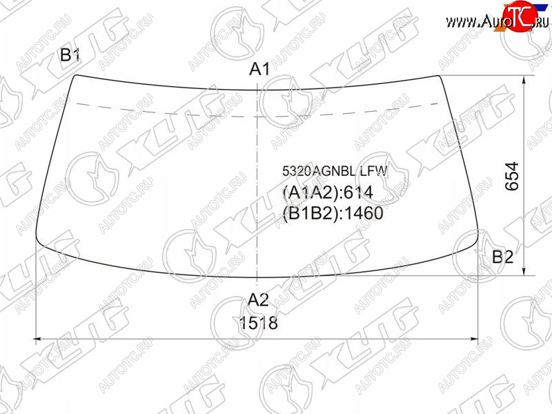 Стекло лобовое Mercedes-Benz E-Class 84-93 5320AGNBL LFW