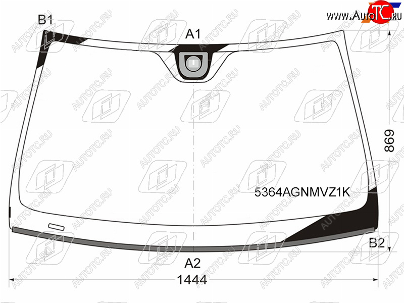 Стекло лобовое (Датчик дождя Молдинг) Mercedes-Benz C-Class 07-15 5364AGNMVZ1K