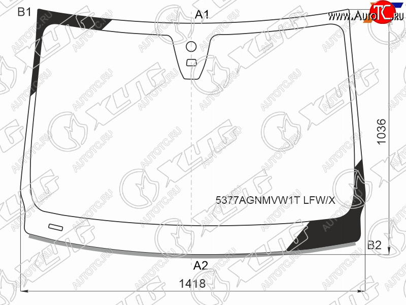 Стекло лобовое (Датчик дождя Молдинг) Mercedes-Benz B-Class 14-18 5377AGNMVW1T LFW/X