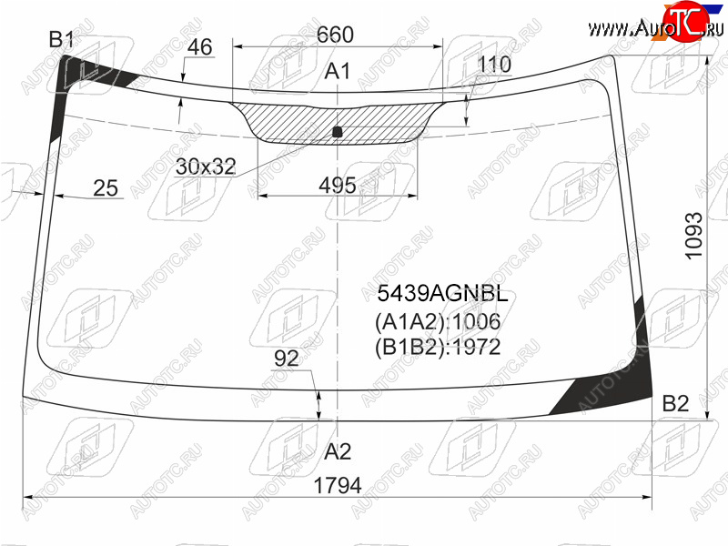 Стекло лобовое Mercedes-Benz Sprinter 06-18  Volkswagen Crafter 06-16 5439AGNBL