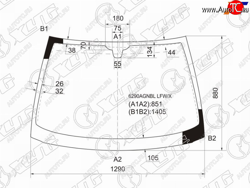 Стекло лобовое Opel Corsa 00-06 6290AGNBL LFW/X