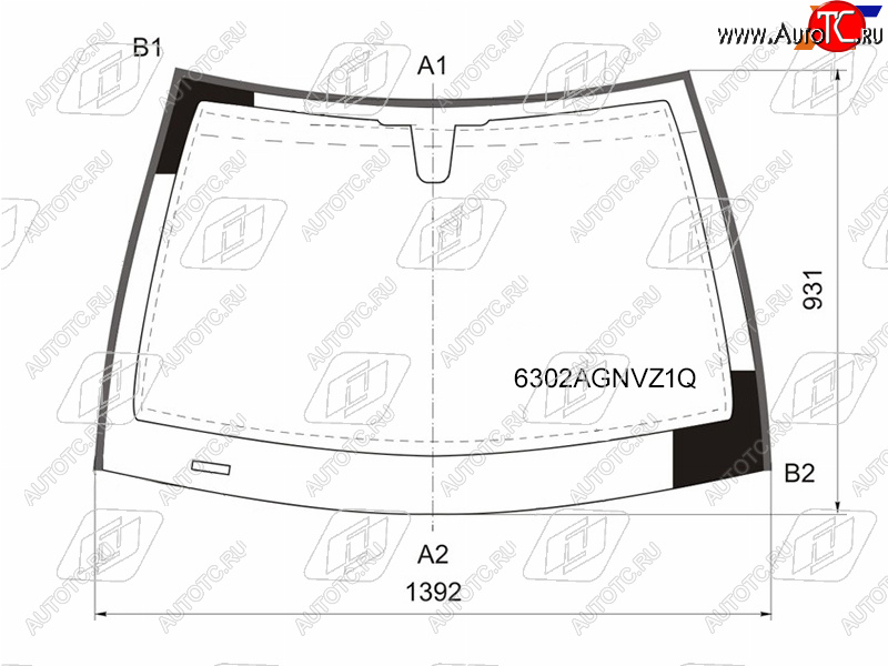 Стекло лобовое (Молдинг 4D SED5D HBK5D WGN) Opel Astra 04-13  Astra Family 11-14 6302AGNVZ1Q