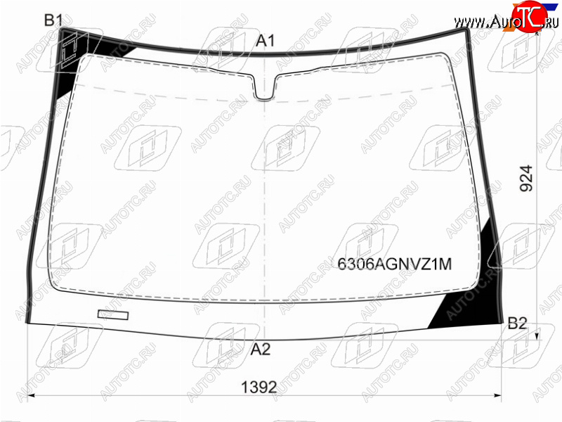 Стекло лобовое (Молдинг) Opel Astra 04-13  Astra GTC 04-11 6306AGNVZ1M