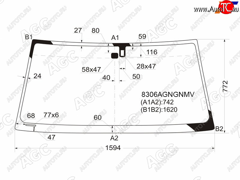 Стекло лобовое + дд TOYOTA LAND CRUISER J100/LEXUS LX470 98-07 AGC 8306AGNGNMV, 8306agngnmv 8306AGNGNMV