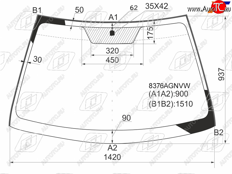 Стекло лобовое (Молдинг) Toyota Corolla (E150) 06-13  Corolla USA (E150) 08-13 8376AGNVW