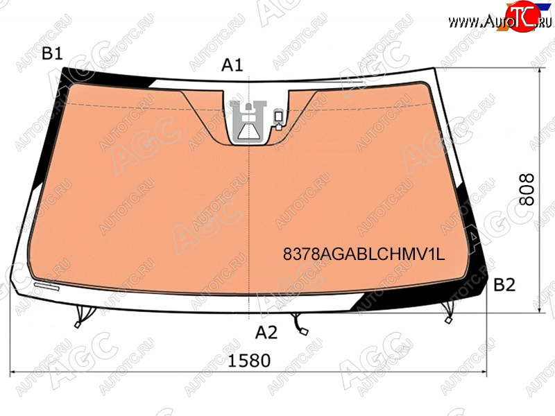 Стекло лобовое (Обогрев полный Камера Датчик дождя) Toyota Land Cruiser (J200) 15-21  Lexus LX 15 8378AGABLCHMV1L