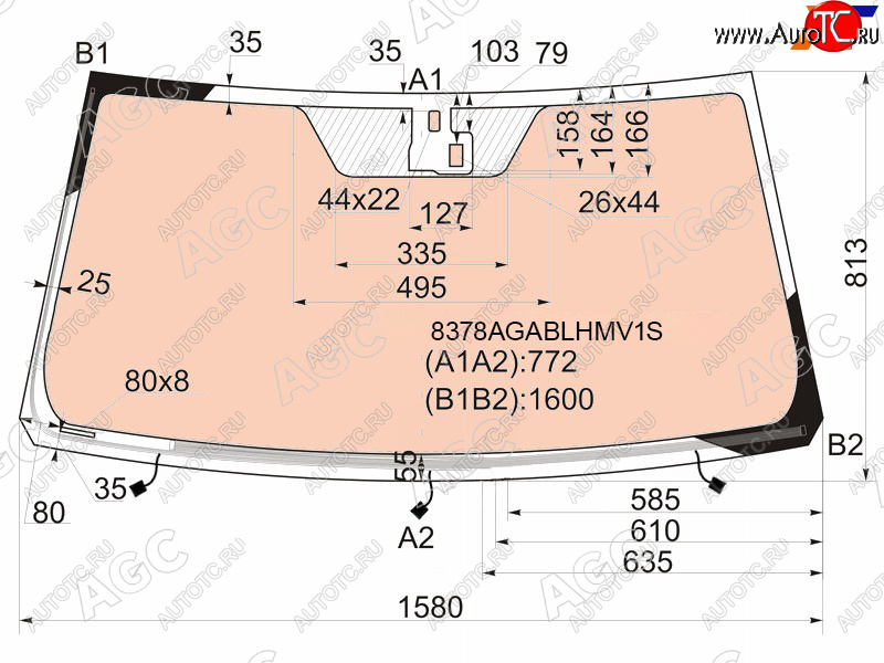 Стекло лобовое с полным обогревом + дд TOYOTA LAND CRUISER/LEXUS LX570 13-15 AGC 8378AGABLHMV1S, 8378agablhmv1s 8378AGABLHMV1S