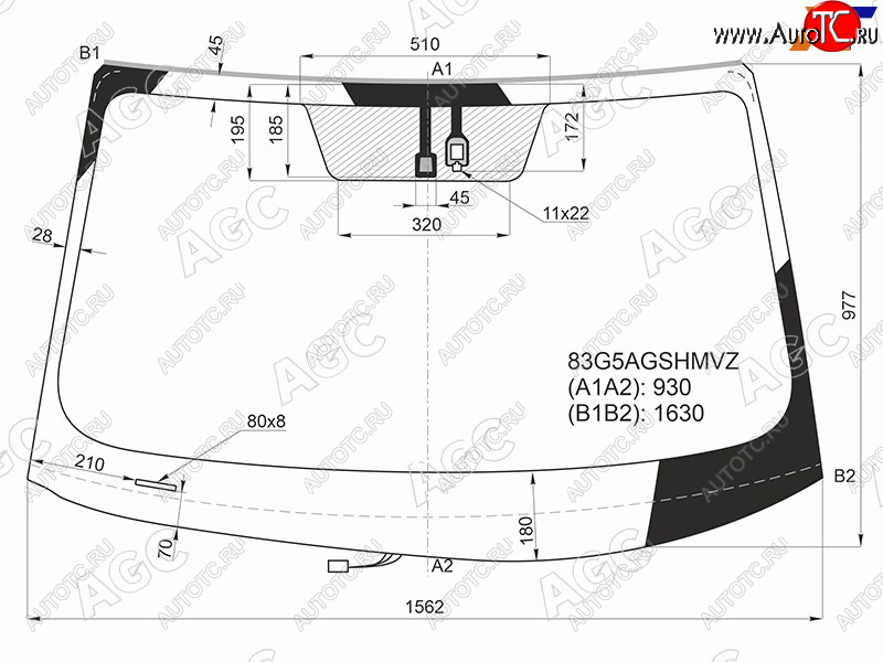 Стекло лобовое с обогревом щеток + дд TOYOTA HIGHLANDER 14-19                                        83G5AGSHMVZ