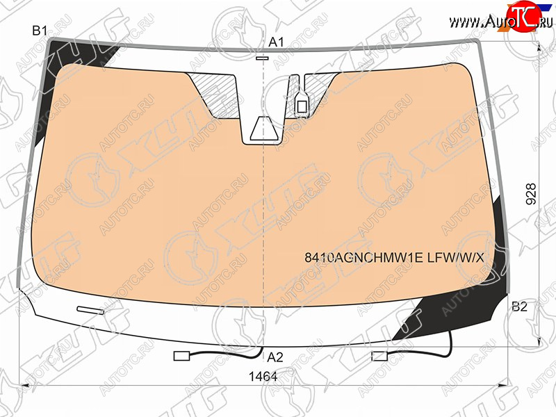 Стекло лобовое (Обогрев полный Камера Датчик дождя Молдинг) Toyota RAV4 (XA40) 15-19 8410AGNCHMW1E LFW/W/X