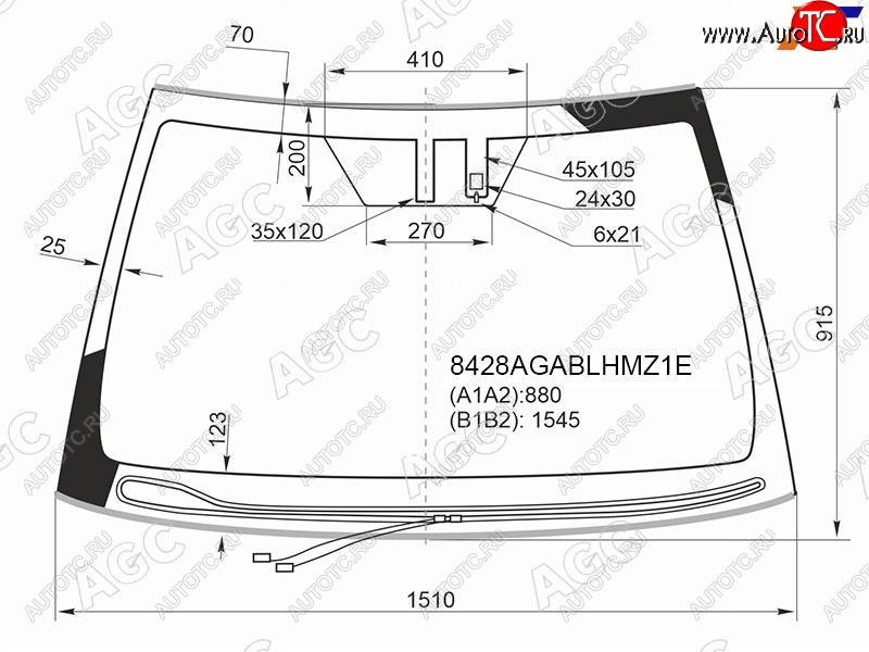 Стекло лобовое (Обогрев щеток Датчик дождя Молдинг) Toyota Camry (XV70) 17-  Camry UAEUSA 17-20 8428AGABLHMZ1E