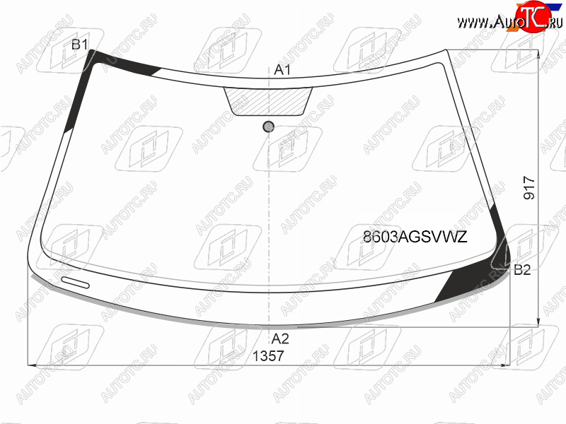 Стекло лобовое (Молдинг) Volkswagen Polo 09-20 8603AGSVWZ