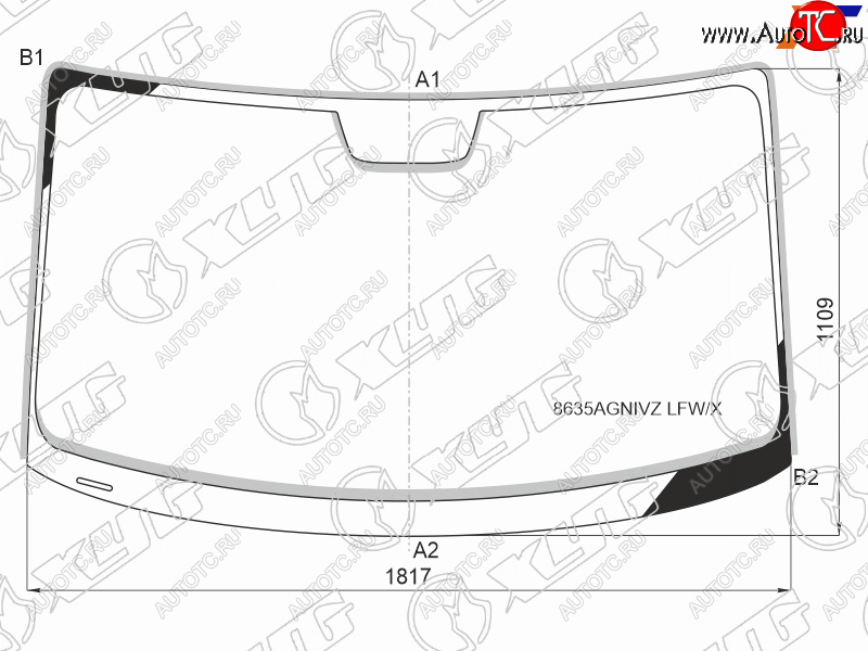 Стекло лобовое (Молдинг) Volkswagen Crafter 16-22 8635AGNIVZ LFW/X