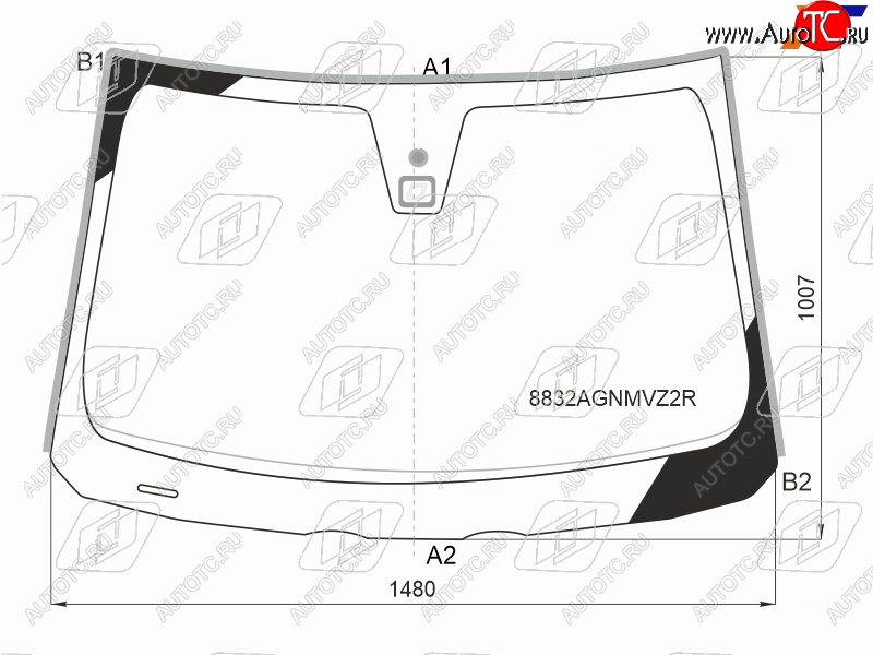 Стекло лобовое (Датчик дождя Молдинг) Volvo C30 06-13  S40 04-12  V50 03-12 8832AGNMVZ2R