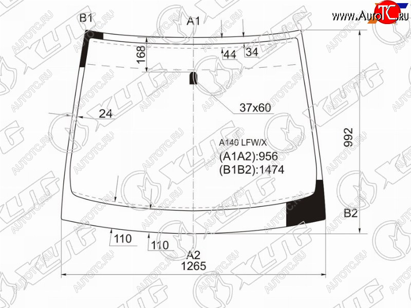 Стекло лобовое Mercedes-Benz A-Class 97-04 A140 LFW/X