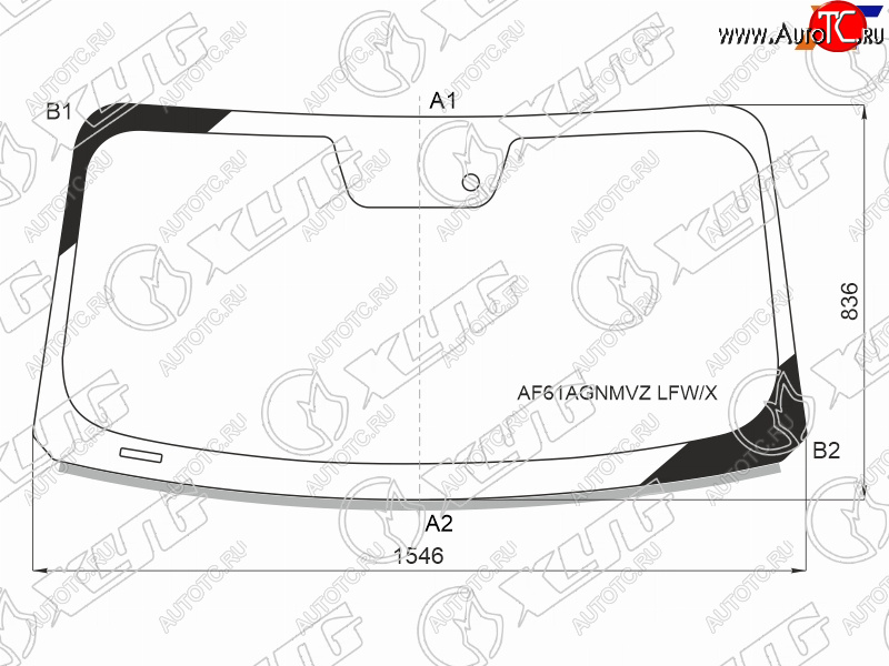 Стекло лобовое (Датчик дождя Молдинг) Ford Mustang 14-23 AF61AGNMVZ LFW/X