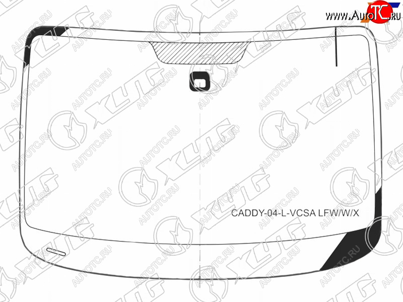 Стекло лобовое (Антенна Датчик дождя) Volkswagen Caddy 03-15 CADDY-04-L-VCSA LFW/W/X