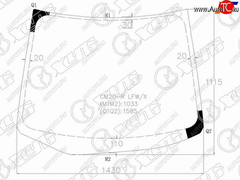 Стекло лобовое Toyota Ipsum (ACM20) 01-09 CM20-R LFW/X