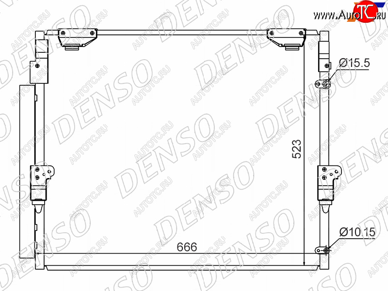 Радиатор кондиционера Toyota Land Cruiser (J200) 07-21  Lexus LX 07-23  Toyota Sequoia 07-22  Tun DCN50036