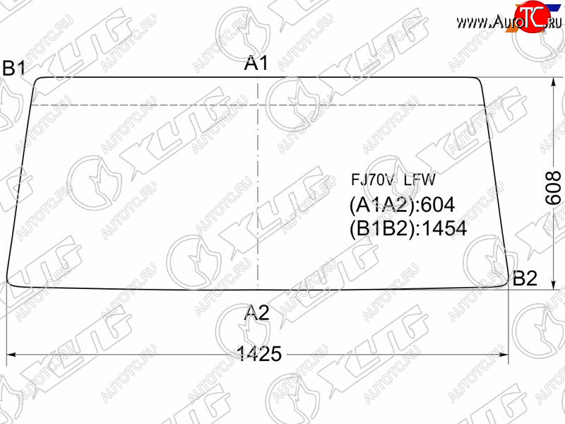 Стекло лобовое Toyota Land Cruiser 84-04  Land Cruiser Prado (J70) 87-96 FJ70V LFW