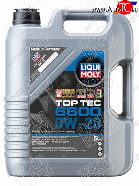 Масло моторное LIQUI MOLY Top Tec 6600 0W-20 SPC5C6 GF-6A 5л 21411