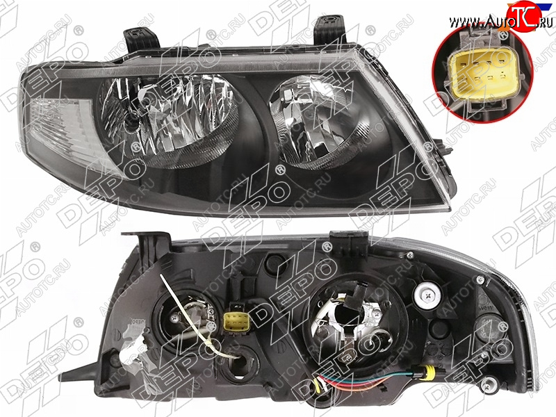 Фара NISSAN ALMERA CLASSIC 07-12 EURO RH чернаяпод электрокорректор 215-11B7R-LEMN2