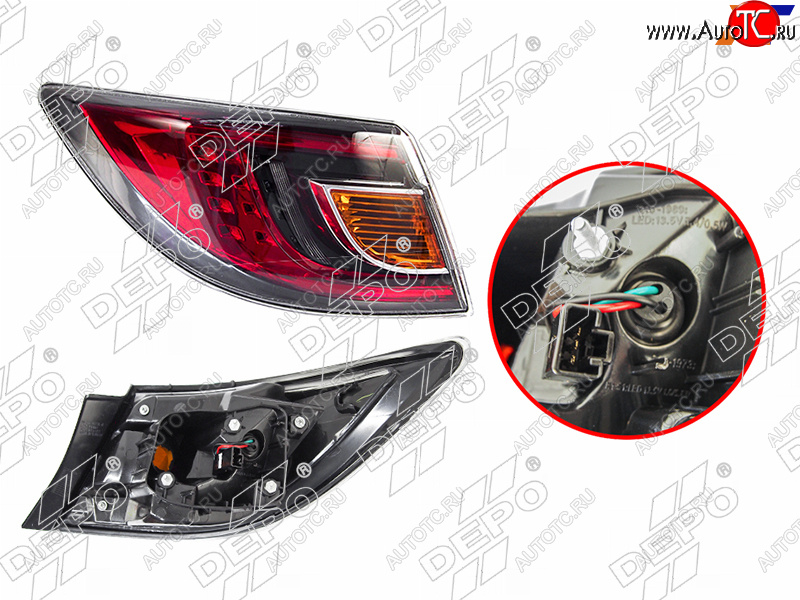 Фонарь задний MAZDA 6 07-10 LH 4D5D HBK LED 216-1973L-UE