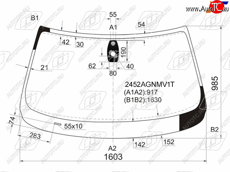 Стекло лобовое (Датчик дождя) BMW X5 06-13 2452AGNMV1T