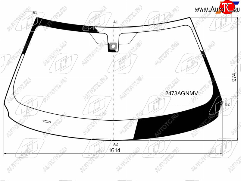 Стекло лобовое (Датчик дождя) BMW X5 13-18 2473AGNMV