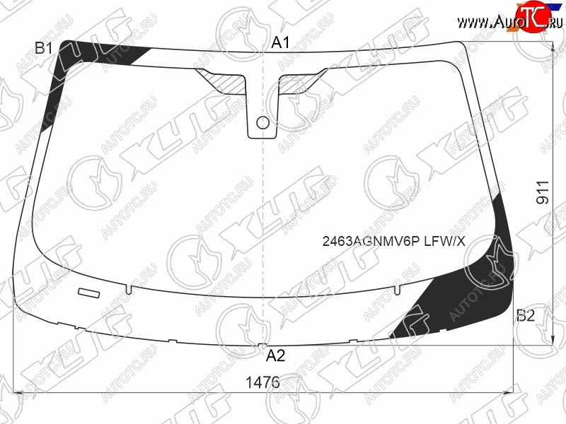Стекло лобовое (Датчик дождя) BMW 6-Series 15-18 2463AGNMV6P LFW/X