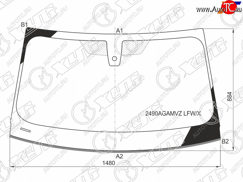 Стекло лобовое (Датчик дождя Молдинг 4D SED) BMW 3-Series 18-22 2490AGAMVZ LFW/X