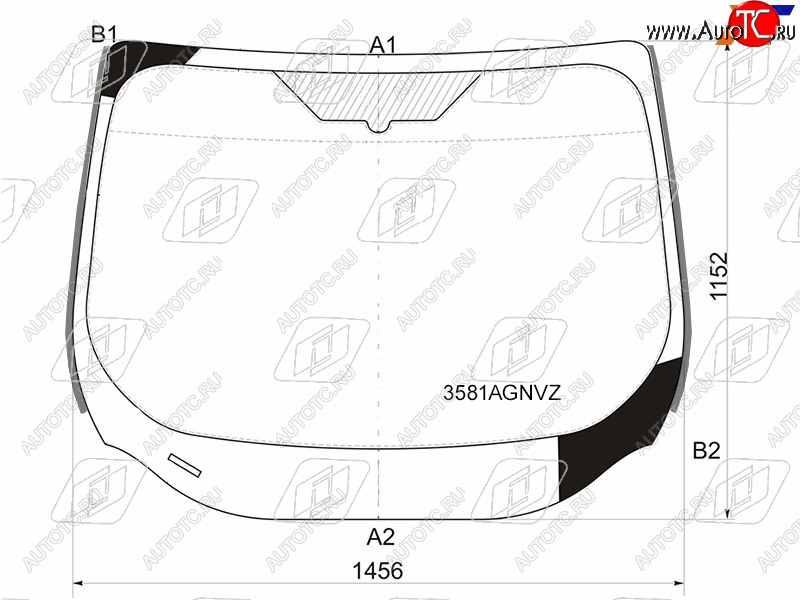 Стекло лобовое (Молдинг) Ford Kuga 13-19  Escape 12-19 3581AGNVZ