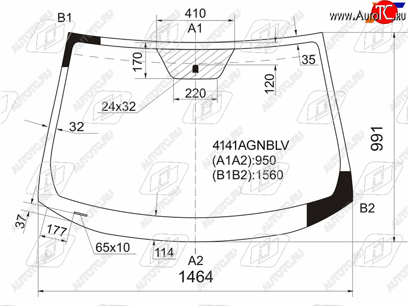 Стекло лобовое Hyundai ix35 09-15  Tucson 09-15 4141AGNBLV