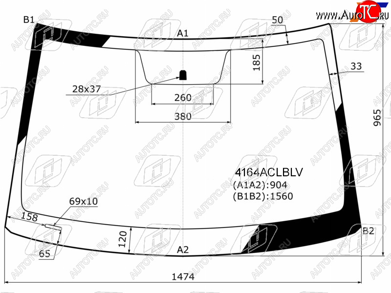 Стекло лобовое Hyundai Creta 15-21 4164ACLBLV