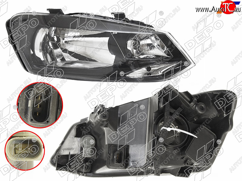 Фара VW POLO 10-20 RH 4D с корректором 441-11G9RMLDEM2