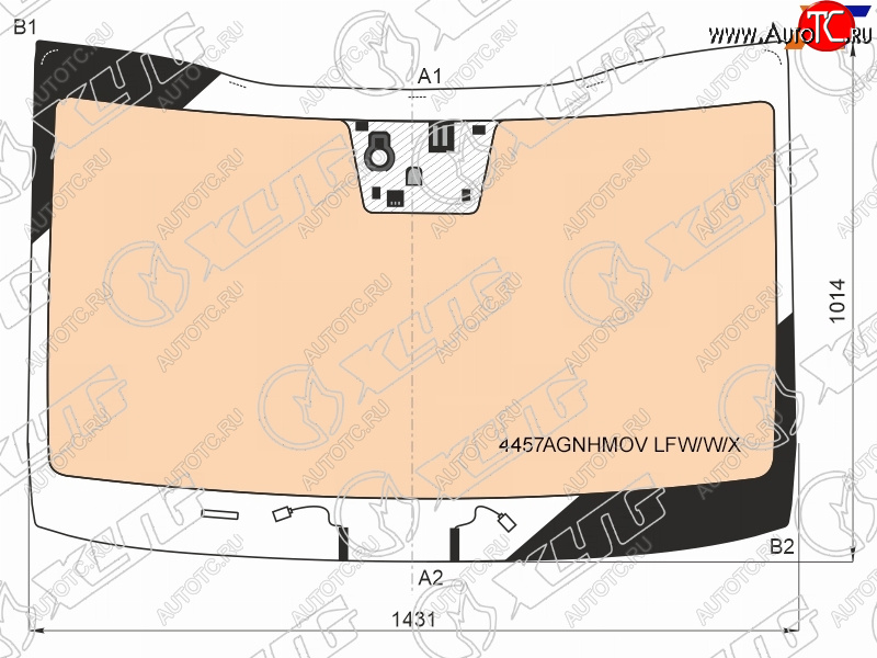 Стекло лобовое (Обогрев полный Датчик дождя Молдинг) Kia Ceed 18-21  Xceed 19- 4457AGNHMOV LFW/W/X