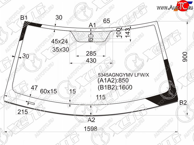 Стекло лобовое + дд MERCEDES-BENZ CL-CLASS C215 2D 99-06                                             5345AGNGYMV LFW/X