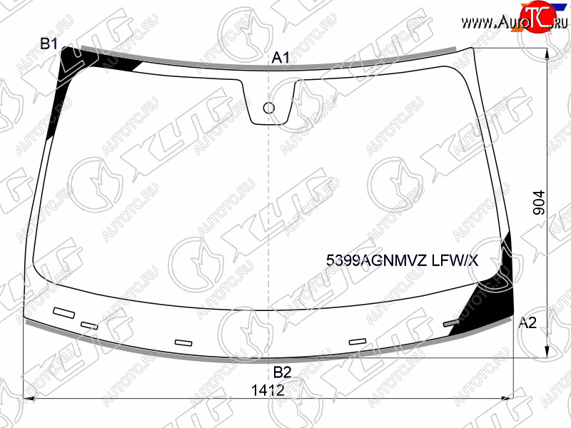 Стекло лобовое (Датчик дождя Молдинг) Mercedes-Benz A-Class 18-23  CLA-Class 19-23 5399AGNMVZ LFW/X