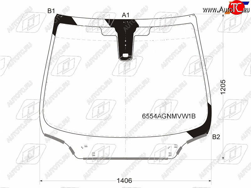 Стекло лобовое (Датчик дождя Молдинг) Peugeot 308 07-15  408 12-22 6554AGNMVW1B