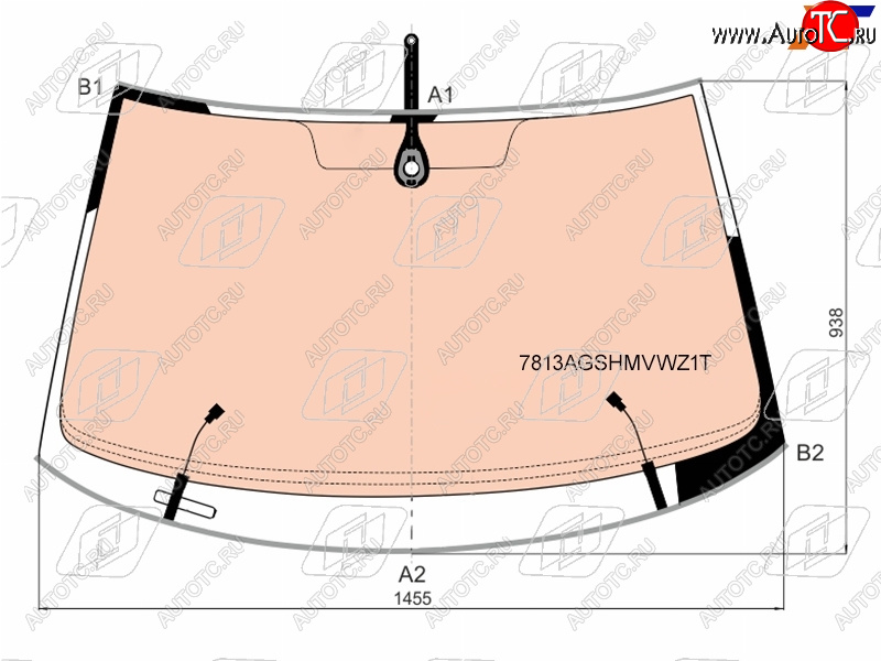 Стекло лобовое (Обогрев полный Датчик дождя Молдинг) Skoda Yeti 13-18 7813AGSHMVWZ1T