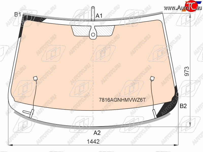 Стекло лобовое (Обогрев полный Датчик дождя Молдинг) Skoda Octavia 16-20 7816AGNHMVWZ6T