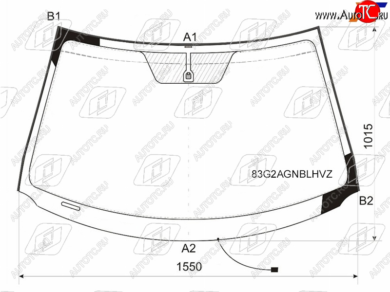 Стекло лобовое (Обогрев щеток Молдинг) Toyota Highlander 07-13  Kluger V 07-13 83G2AGNBLHVZ