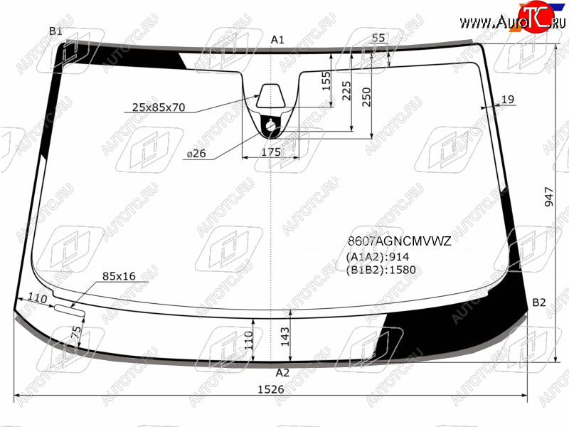 Стекло лобовое (Камера Датчик дождя Молдинг) Audi A8 09-13 8607AGNCMVWZ